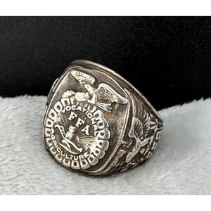 Vintage FFA Ring Balfour Sterling Farmer Size 8